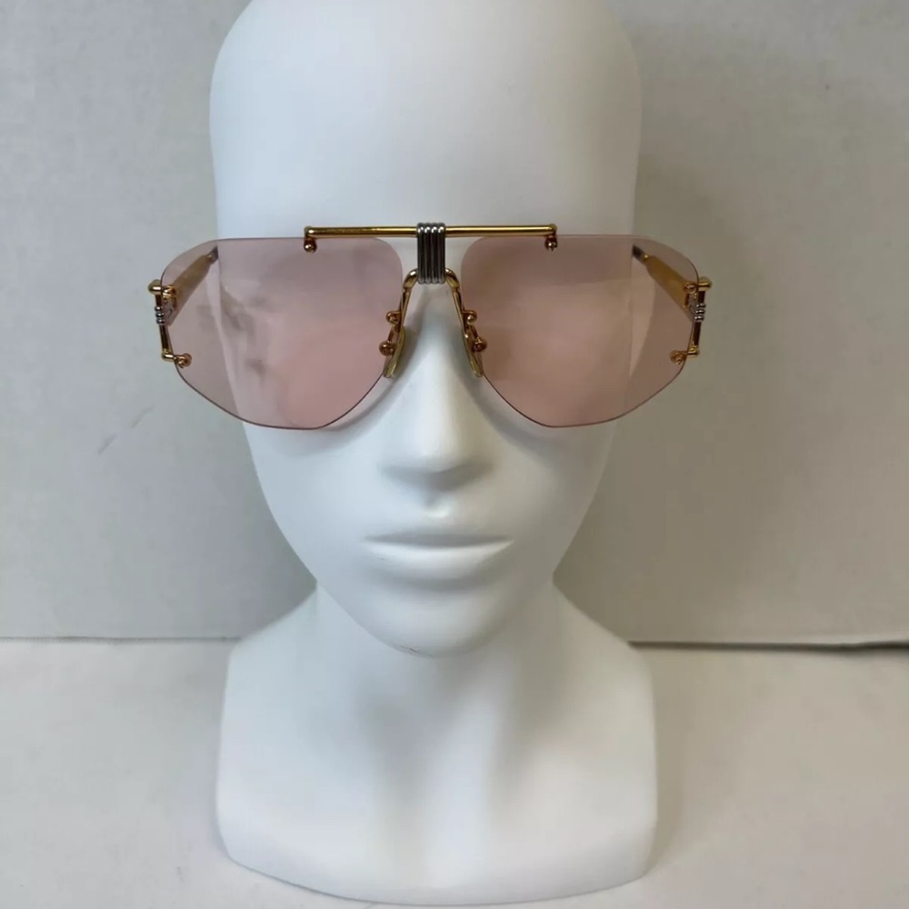 CELINE CL40039U 32S Distressed Gold Frames / Pink Lens Sunglasses 59-14 140